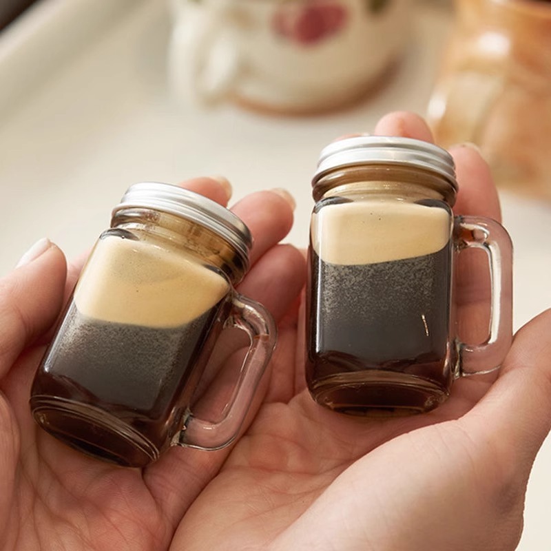 Набор мини-кружек Mason Jar 40 мл с крышками
